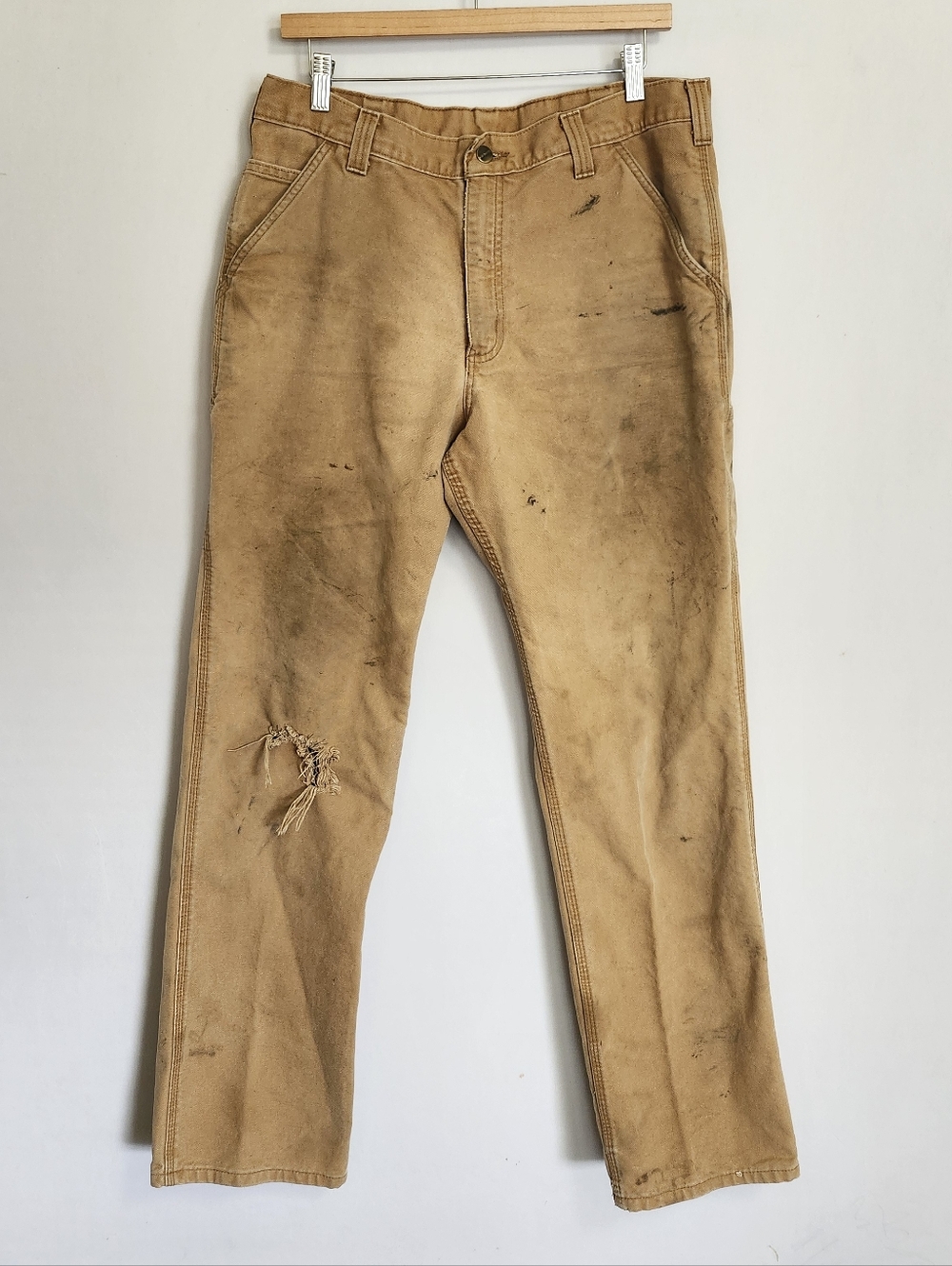 Carhartt Brown Distressed Jeans Size 34×34